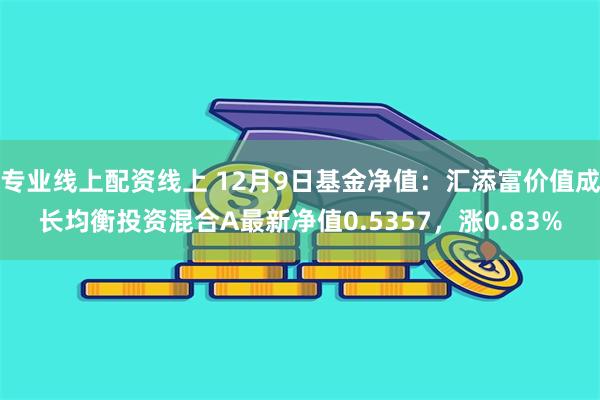 专业线上配资线上 12月9日基金净值：汇添富价值成长均衡投资混合A最新净值0.5357，涨0.83%