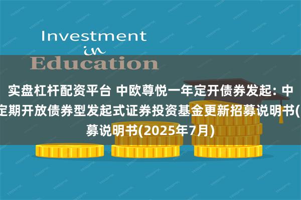 实盘杠杆配资平台 中欧尊悦一年定开债券发起: 中欧尊悦一年定期开放债券型发起式证券投资基金更新招募说明书(2025年7月)