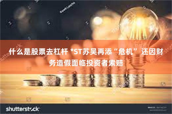 什么是股票去杠杆 *ST苏吴再添“危机” 还因财务造假面临投资者索赔