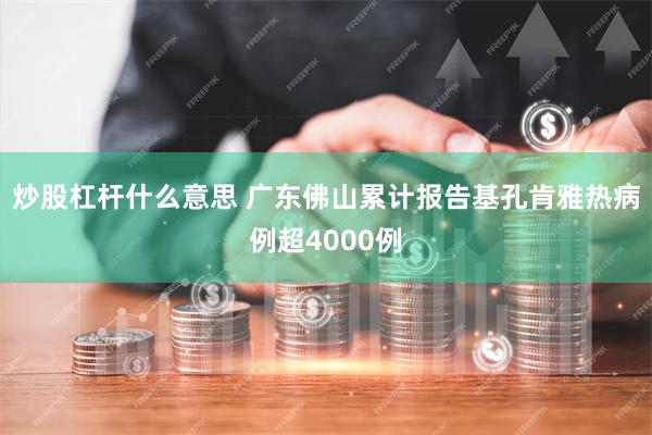 炒股杠杆什么意思 广东佛山累计报告基孔肯雅热病例超4000例