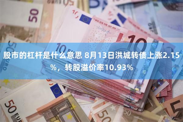 股市的杠杆是什么意思 8月13日洪城转债上涨2.15%，转股溢价率10.93%