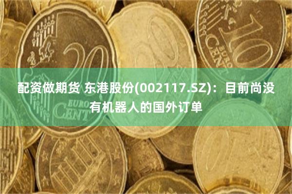 配资做期货 东港股份(002117.SZ)：目前尚没有机器人的国外订单