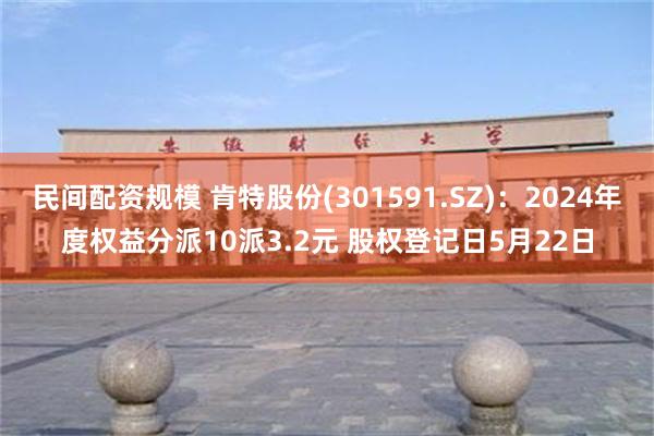 民间配资规模 肯特股份(301591.SZ)：2024年度权益分派10派3.2元 股权登记日5月22日