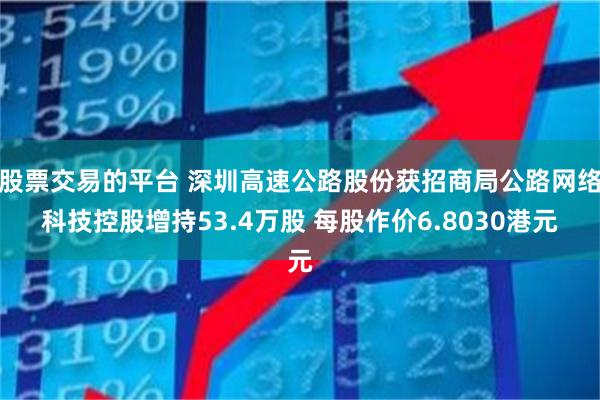 股票交易的平台 深圳高速公路股份获招商局公路网络科技控股增持53.4万股 每股作价6.8030港元