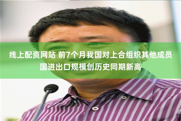 线上配资网站 前7个月我国对上合组织其他成员国进出口规模创历史同期新高