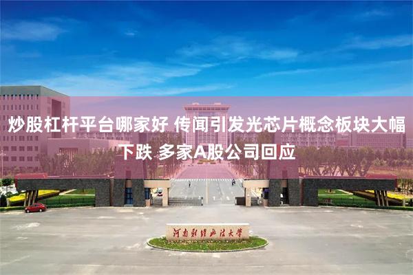 炒股杠杆平台哪家好 传闻引发光芯片概念板块大幅下跌 多家A股公司回应