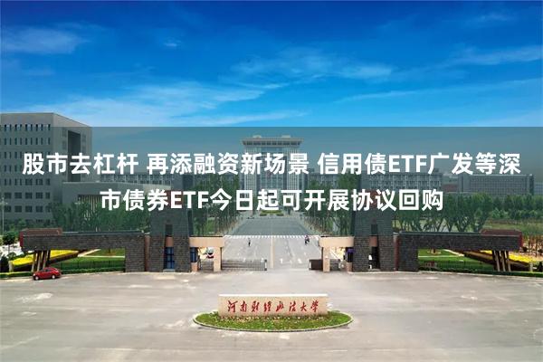 股市去杠杆 再添融资新场景 信用债ETF广发等深市债券ETF今日起可开展协议回购